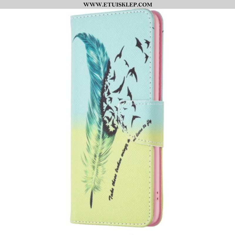 Etui Folio do iPhone 15 Poetyckie Pióro